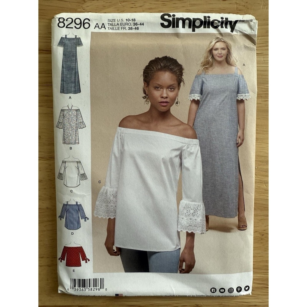 Simplicity PATTERN 8296 Misses' & Women's Dress Top Or Tunic Size 10-18 Uncut FF